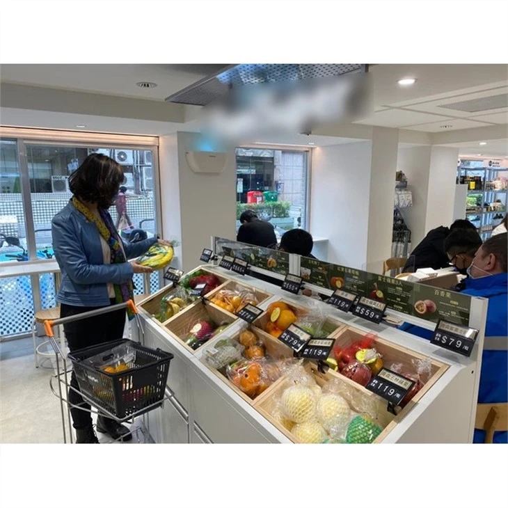 fresh produce display stands